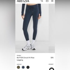 Aritzia Butter Circuit High rise legging size 6 NWT